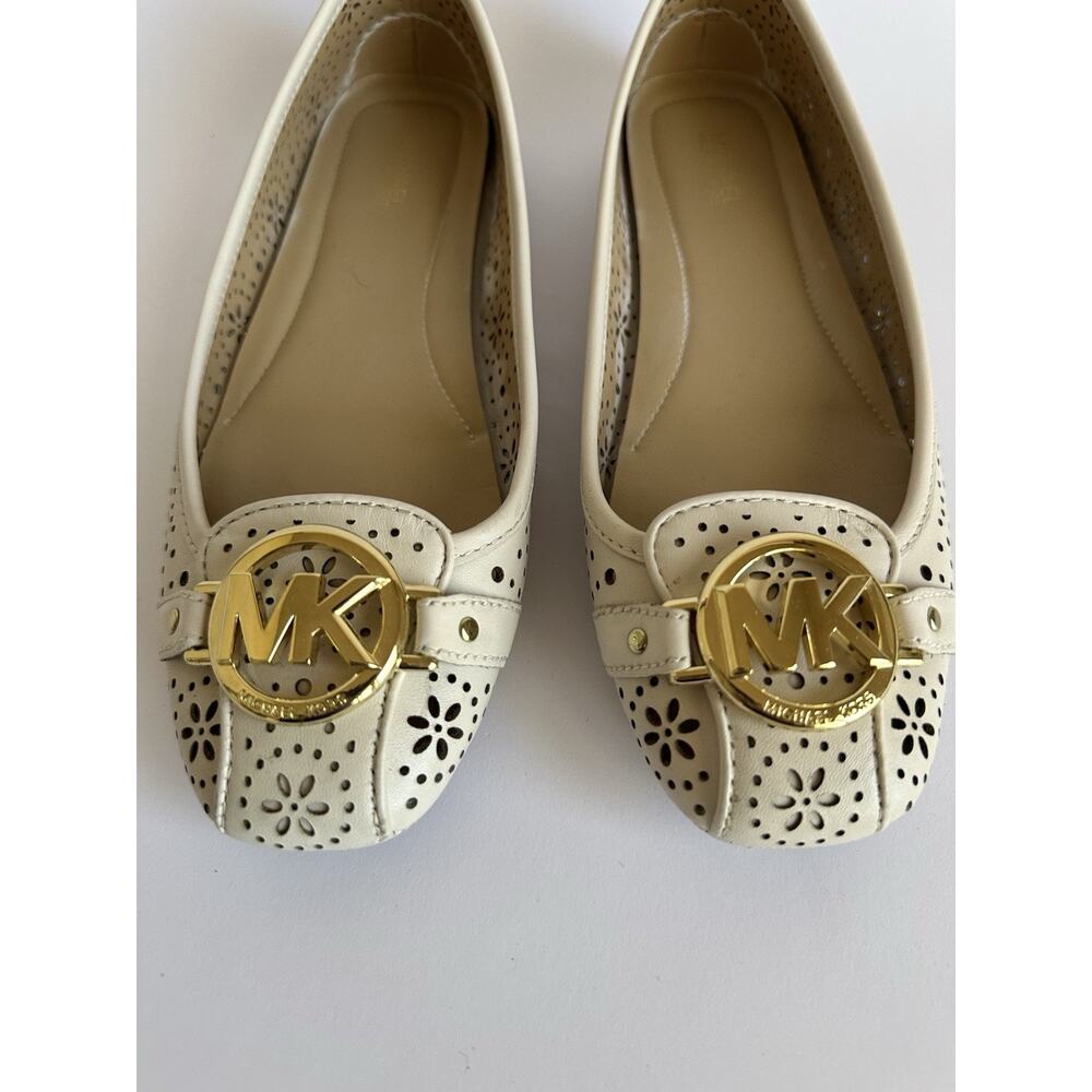 MICHAEL KORS FULTON PERFORATED MOCCASINS LEATHER FLATS 7.5 - Picture 3 of 7